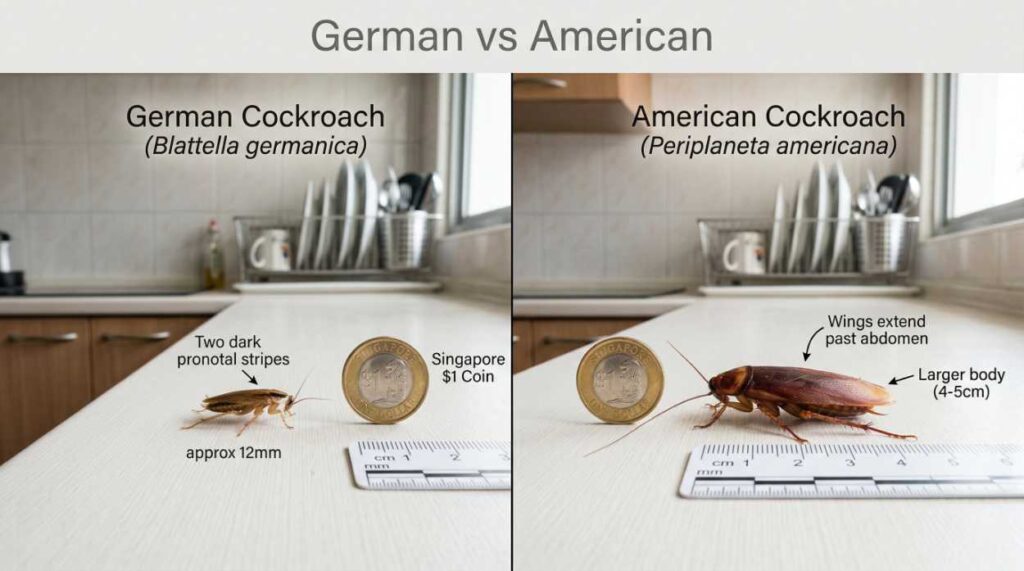sg american cockroach vs german cockroach